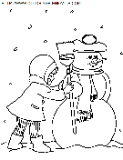 christmas snowman coloring