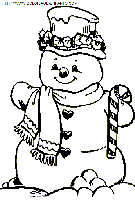 christmas snowman coloring