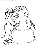 christmas snowman coloring