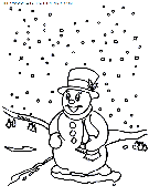 christmas snowman coloring