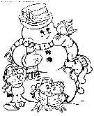 christmas snowman coloring