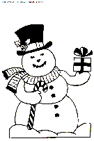 christmas snowman coloring