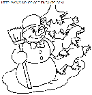 christmas snowman coloring