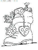 christmas boots coloring