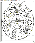 christmas wreaths coloring