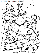 christmas children coloring