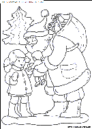 christmas children coloring