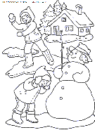 christmas children coloring