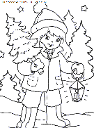 christmas children coloring