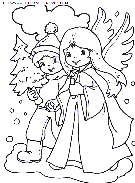 christmas children coloring