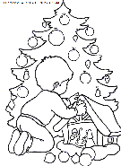 christmas children coloring