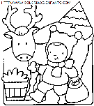 christmas children coloring