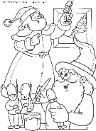 christmas elves coloring