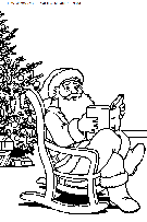 christmas santa claus house coloring