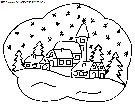 christmas scenery coloring