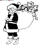 christmas santa claus presents coloring