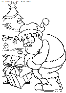 christmas santa claus presents coloring