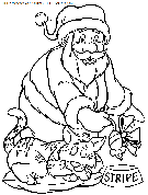 christmas santa claus presents coloring