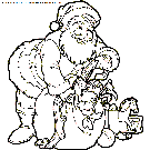 christmas santa claus presents coloring