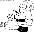 christmas santa claus presents coloring