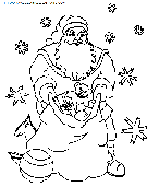 christmas santa claus presents coloring