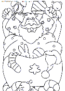 christmas santa claus presents coloring