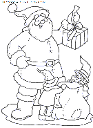 christmas santa claus presents coloring