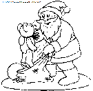 christmas santa claus presents coloring