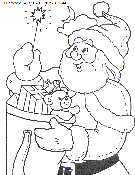 christmas santa claus presents coloring