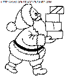 christmas santa claus presents coloring