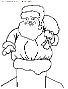 christmas santa claus chimney coloring