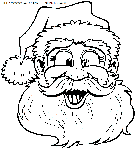  Christmas Santa Claus Portrait coloring book pages