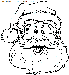 christmas santa claus portrait coloring