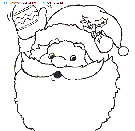 christmas santa claus portrait coloring