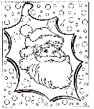 christmas santa claus portrait coloring