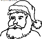 christmas santa claus portrait coloring