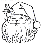 christmas santa claus portrait coloring