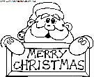 christmas santa claus portrait coloring