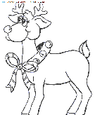 christmas santa claus reindeer coloring