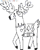 christmas santa claus reindeer coloring