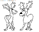 christmas santa claus reindeer coloring