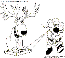 christmas santa claus reindeer coloring