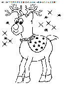 christmas santa claus reindeer coloring