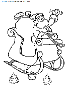 christmas santa claus sled coloring