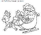 christmas santa claus sled coloring