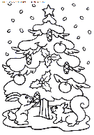 christmas christmas trees coloring