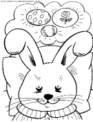 easter rabbits coloring