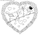 saint valentine in love coloring