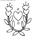 saint valentine hearts coloring