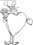 saint valentine hearts coloring